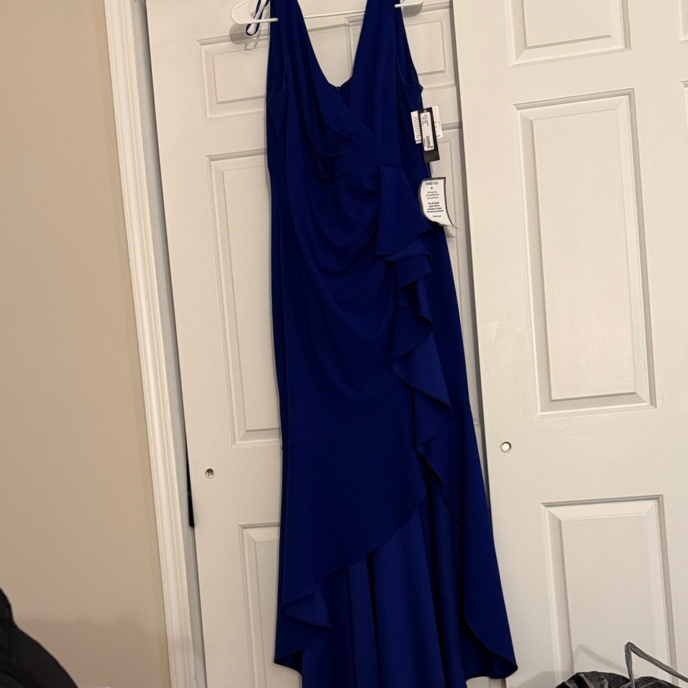 Chic Asymmetrical Blue Dress